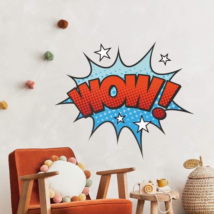 Adesivo murale - espressione di suono dei fumetti - WOW!