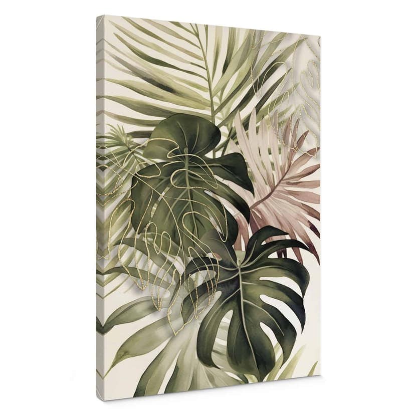 Stampa su tela Foglie tropicali Boho - Haase