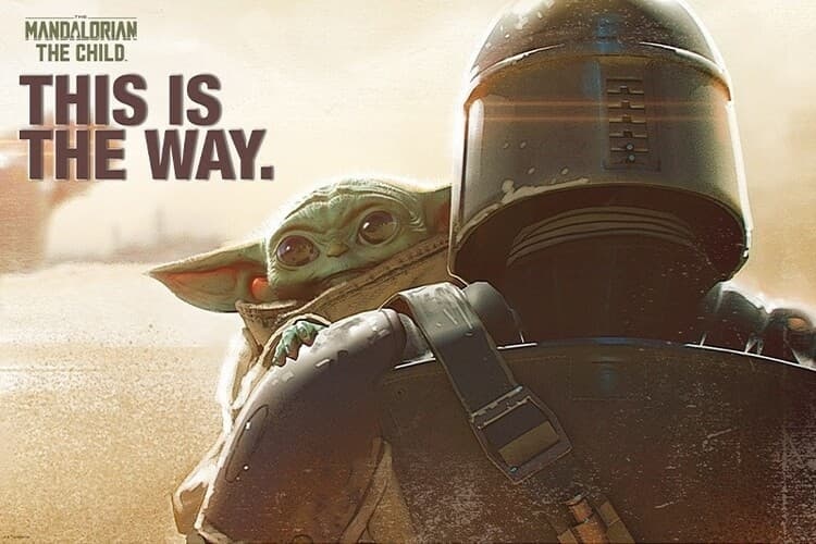 Poster, Film poster Star Wars: The Mandalorian - Mando The Child 91,5x61 cm