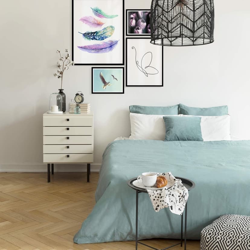 Poster-Set mit Bilderrahmen Frühlingsgefühle (4erSet)