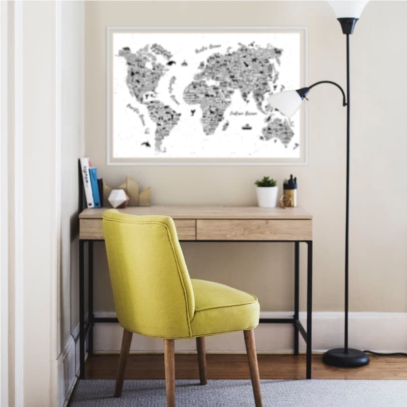 Wall print - Around the World mappamondo