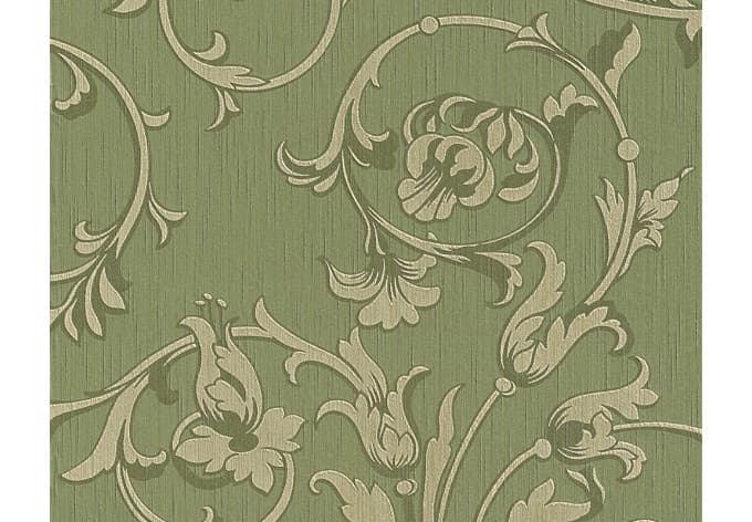 Architects Paper - carta da parati in tessuto serie "Tessuto" colore verde reseda, grigio-marrone, g