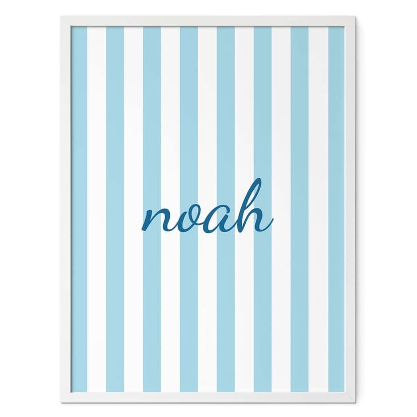 Poster personalizzabile a strisce blu