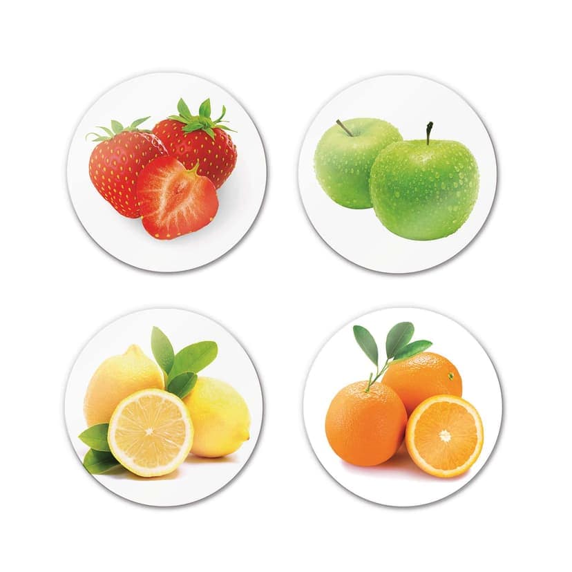 Frutta - composizione in quattro parti tonde