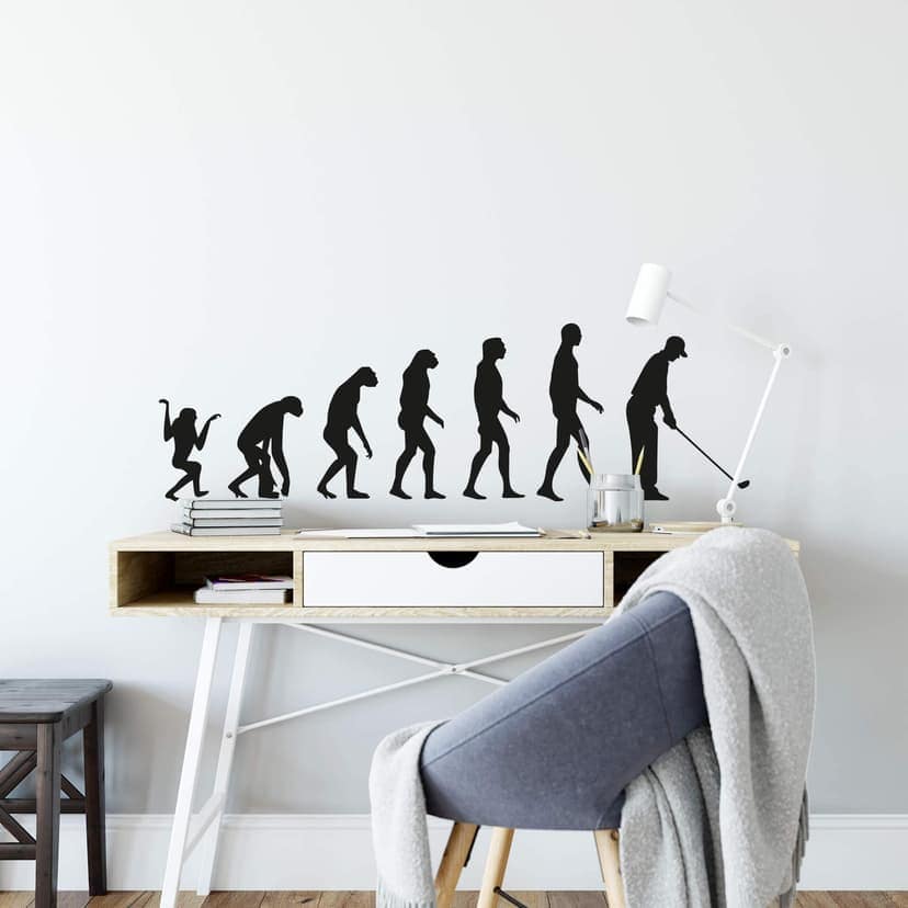 Adesivo murale - l'evoluzione va verso il golf