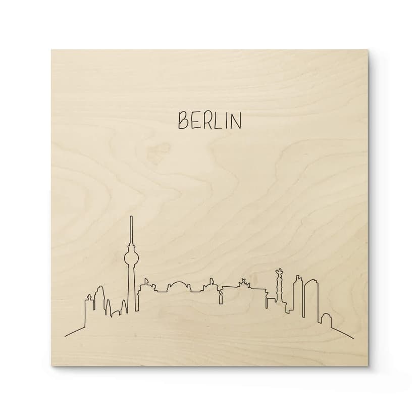 Stampa su legno - Skyline Berlin