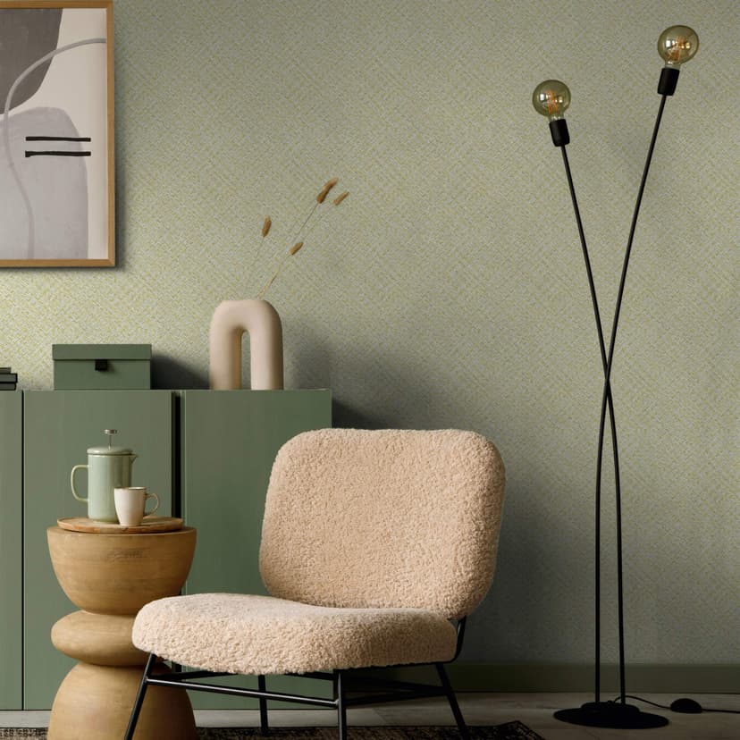 Carta da parati grafica, carta da parati in tessuto non tessuto Flora beige