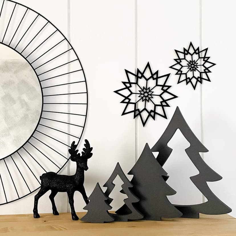 Decoro in MDF – Set di 4 abeti