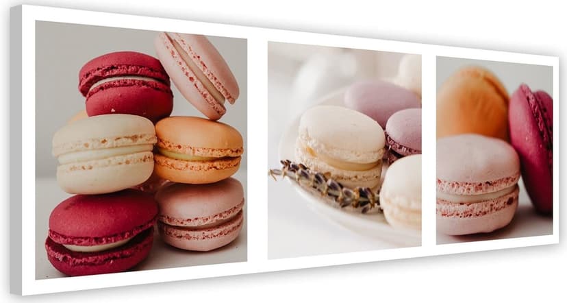Stampe su tela, Macarons dolci - set