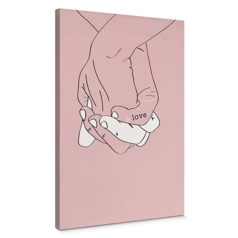 Stampa tela Kubistika - Mano nella mano