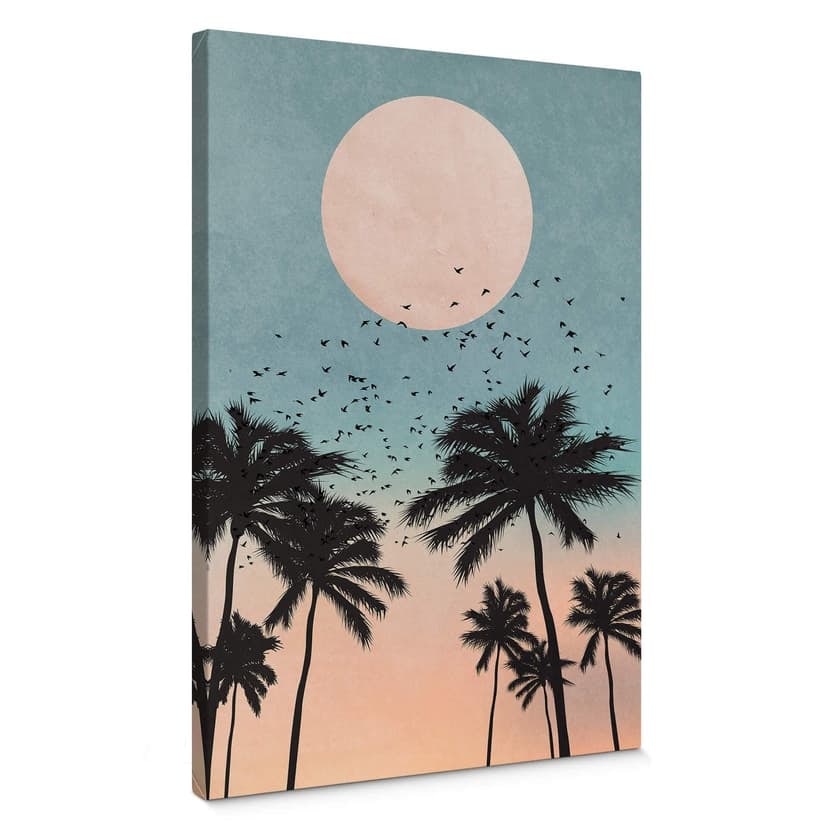 Stampa su tela Kubistika - Tramonto