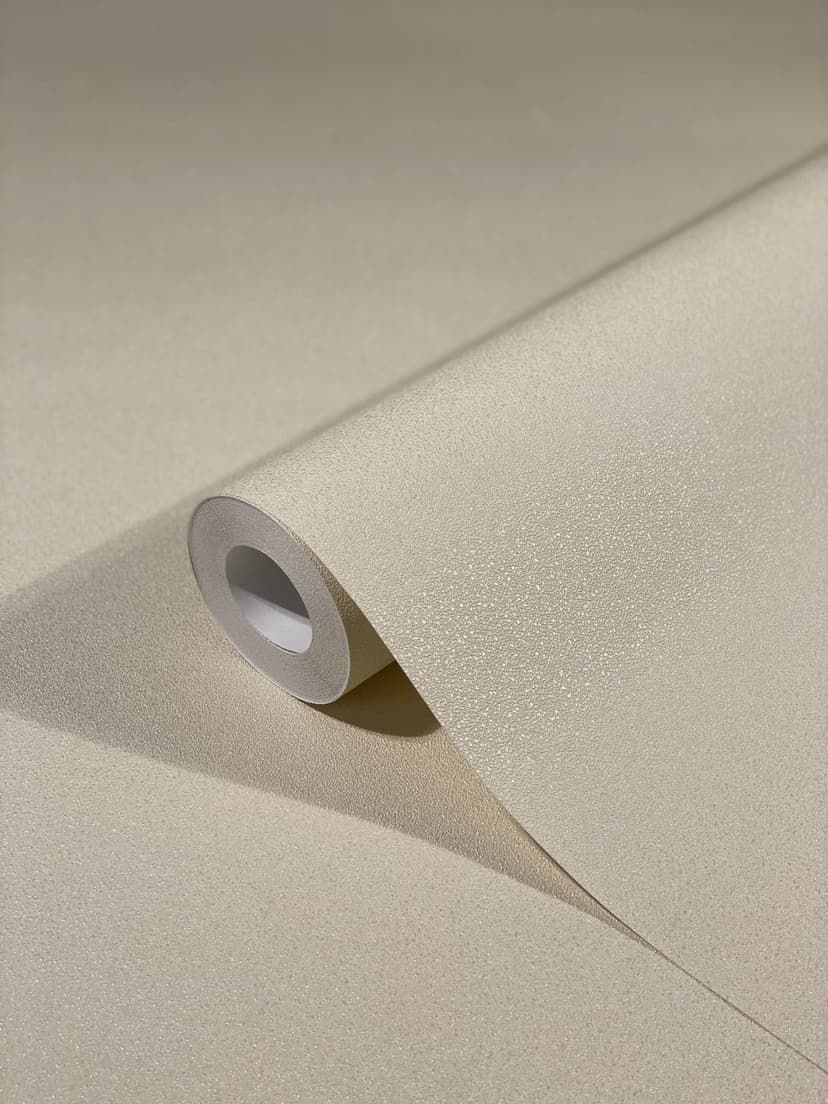 Carta da parati in tessuto non tessuto con texture liscia beige leggermente lucida di Harald Glööckler