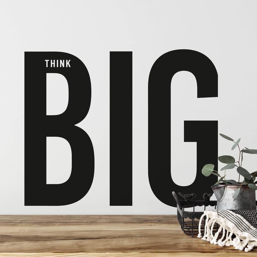 Adesivo murale Think Big