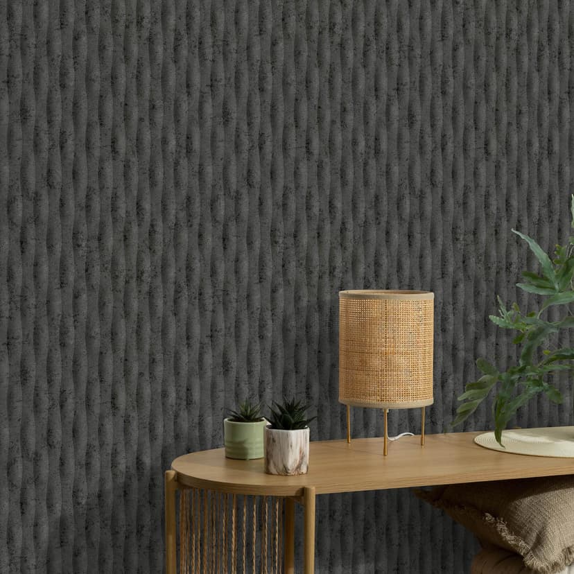 Guido Maria Kretschmer Carta da parati grafica Concrete Illusion Fashion for Walls 5 nero