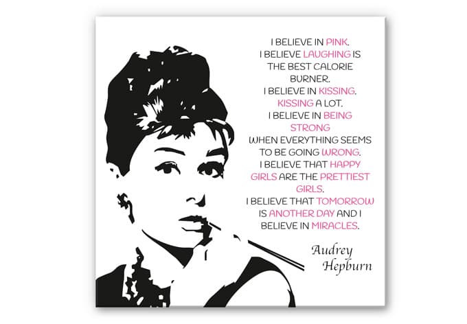 Wandbild Audrey - quadratisch