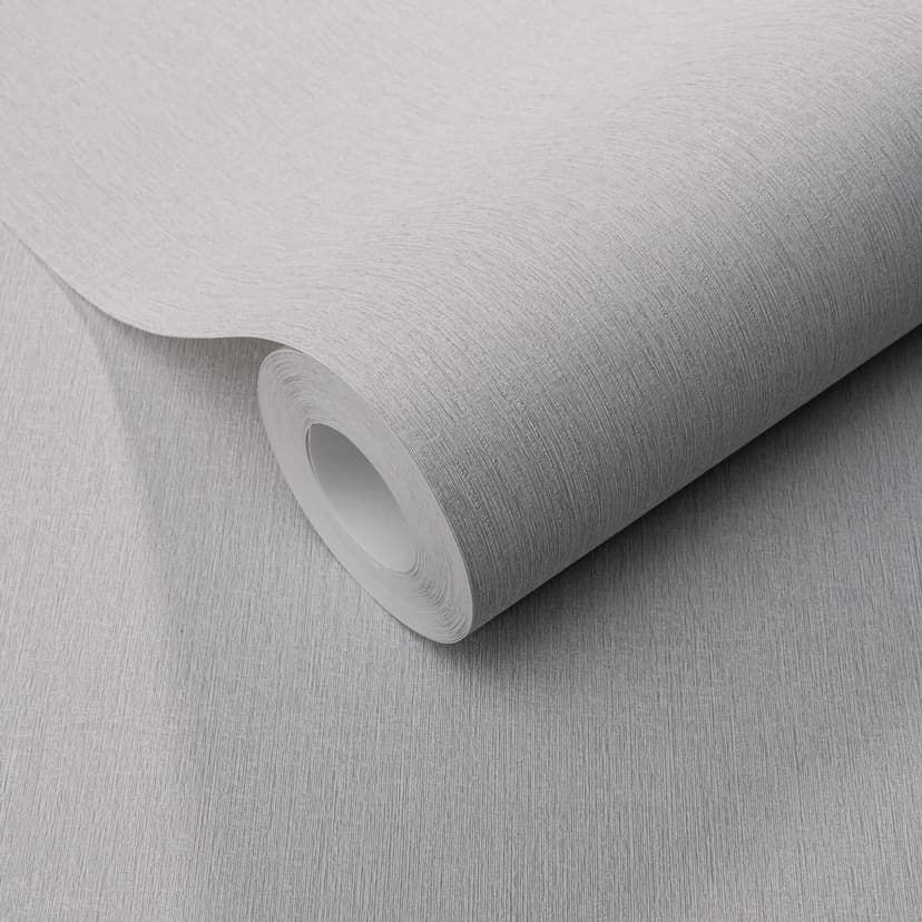 Carta da parati non tessuta - Unità di carta da parati con trama fine longitudinale in grigio