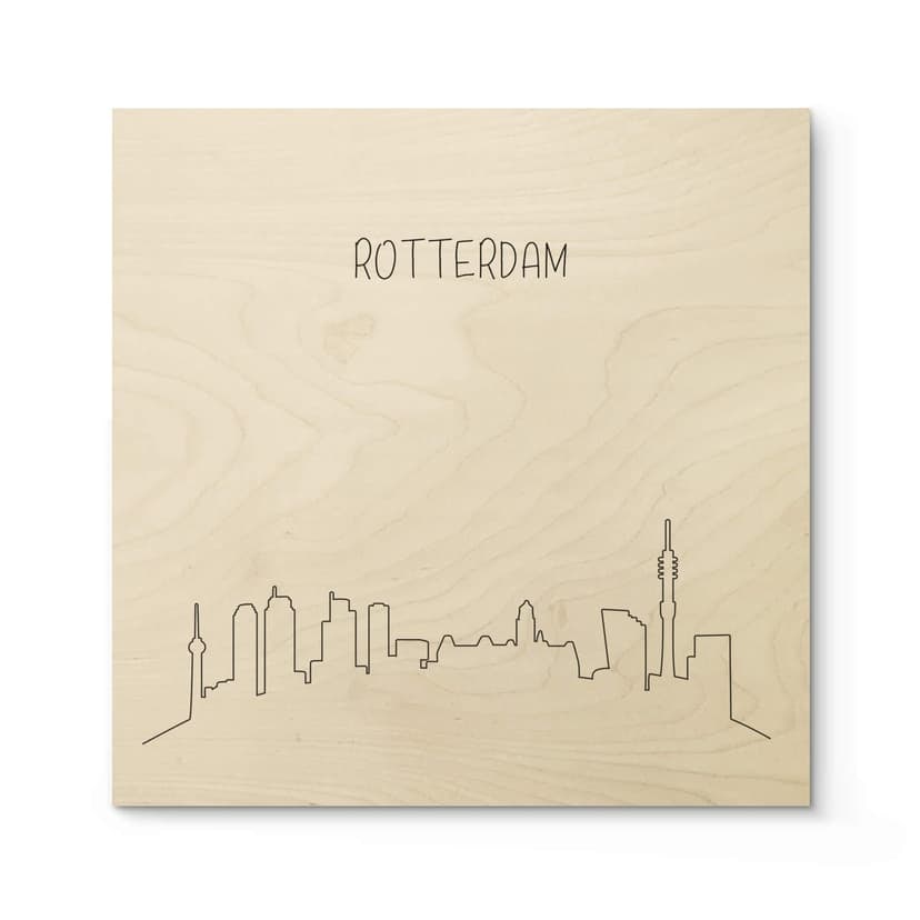 Stampa su legno - Skyline Rotterdam