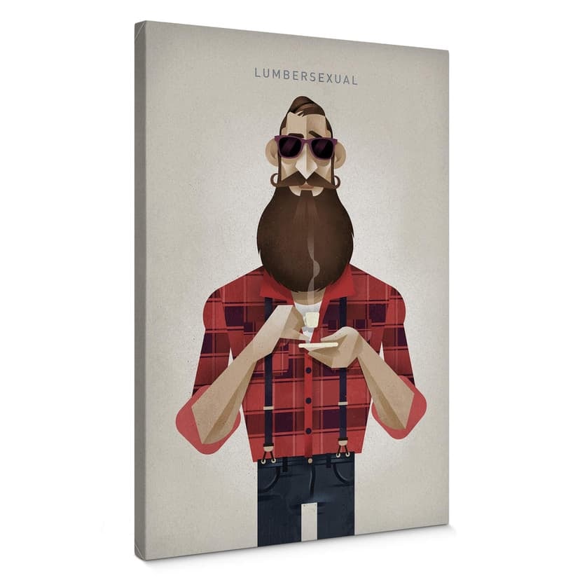 Stampa su tela Braun - Lumbersexual