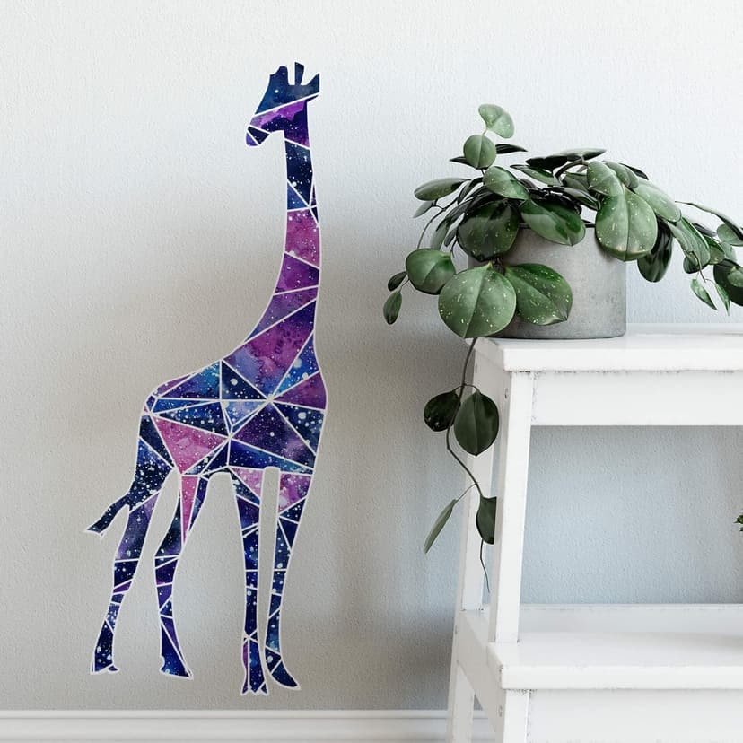 Adesivo murale Polygon - Giraffa