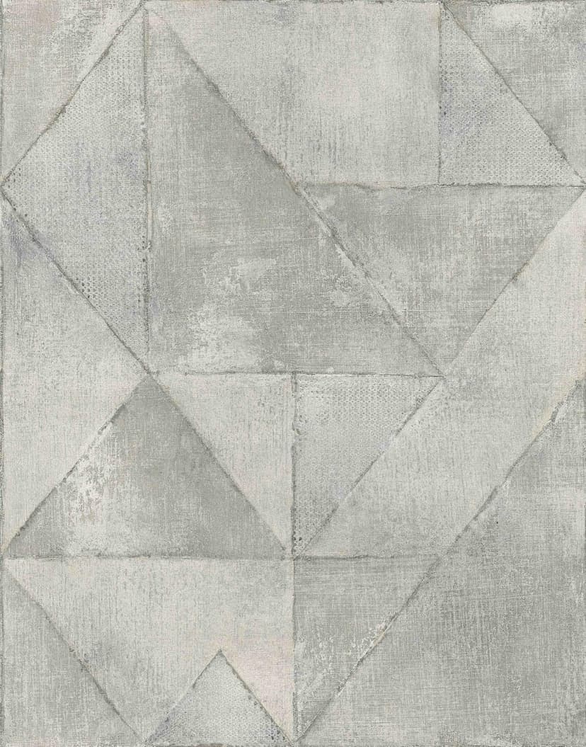 Fotomurale Carta da parati effetto cemento con superfici geometriche in grigio chiaro 2,7 x 2,12 m