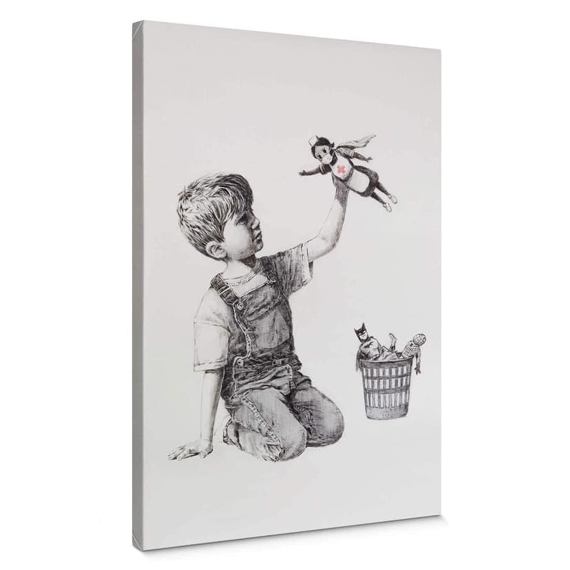 Stampa su tela Banksy - Real Hero