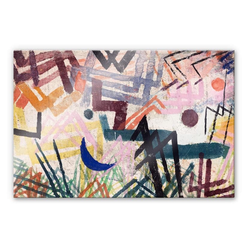 Stampa su vetro acrilico Klee - Gioco delle forze in un paesaggio del fiume Lech