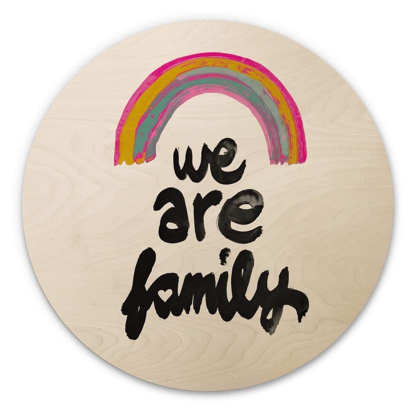 Stampa su legno Treechild - We are Family