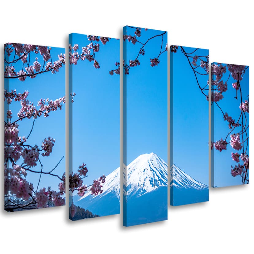 Stampa su tela 5 parti, Monte Fuji