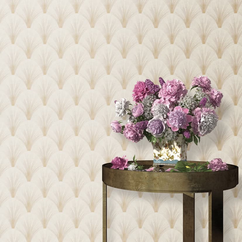 Carta da parati in tessuto non tessuto AVANTGARDE Elle Decoration 4, crema