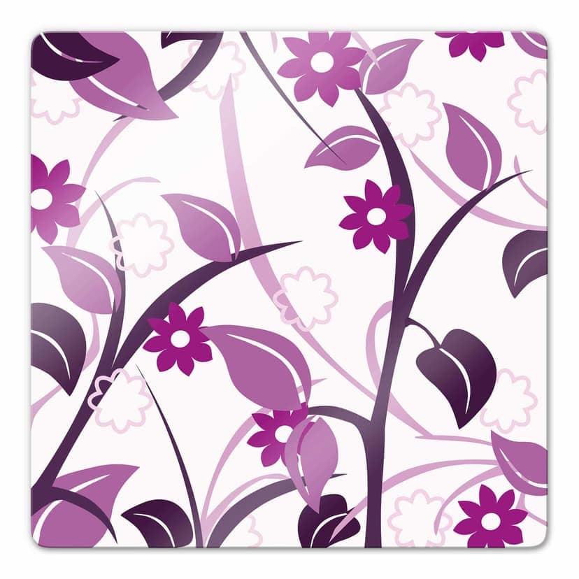 Stampa su vetro - Giardino fiorito rosa
