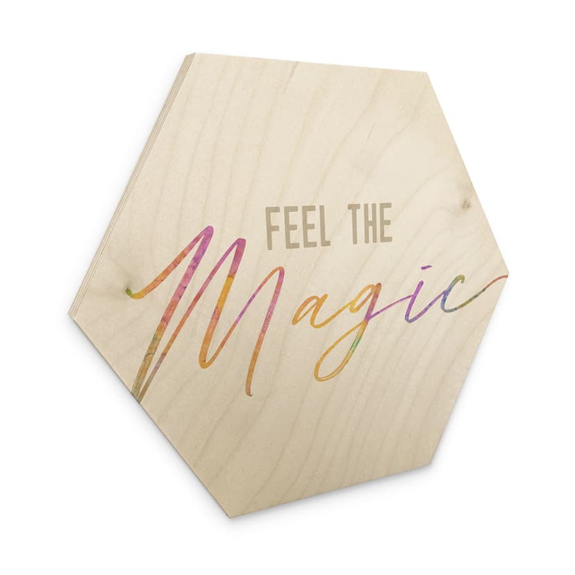 Esagono in legno Vetta della montagna sopra le nuvole - SpaceFrog Designs