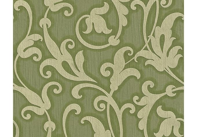 Architects Paper - carta da parati in tessuto serie "Tessuto" colore verde reseda, grigio ghiaia