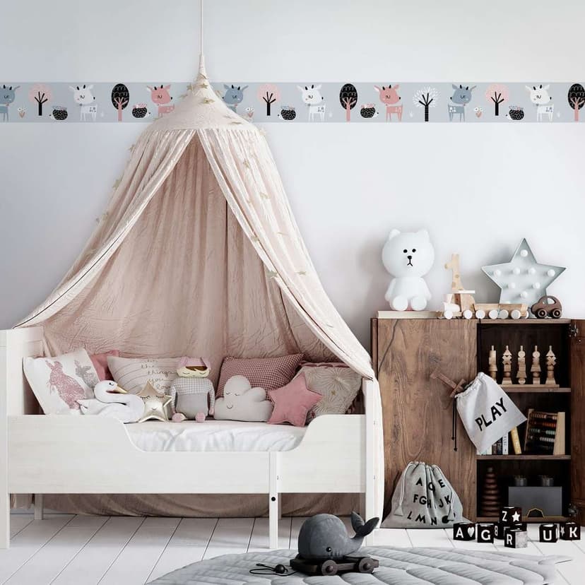 Carta da parati, carta da parati in tessuto non tessuto Kids Walls grigio, nero