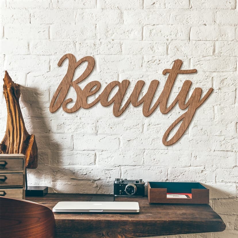 Scritta in mogano –  Beauty