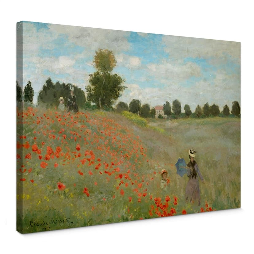 Stampa su tela - Monet - Campo di papaveri a Vétheuil