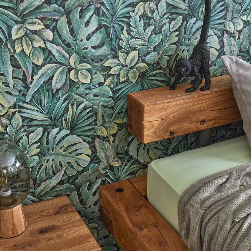 Carta da parati non tessuta verde floreale per il soggiorno della camera da letto carta da parati marburg