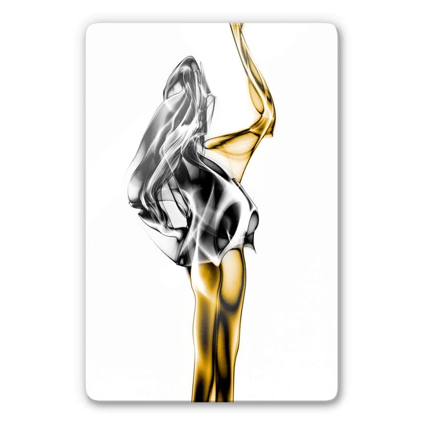 Glasbild Marini - Gold und Silber