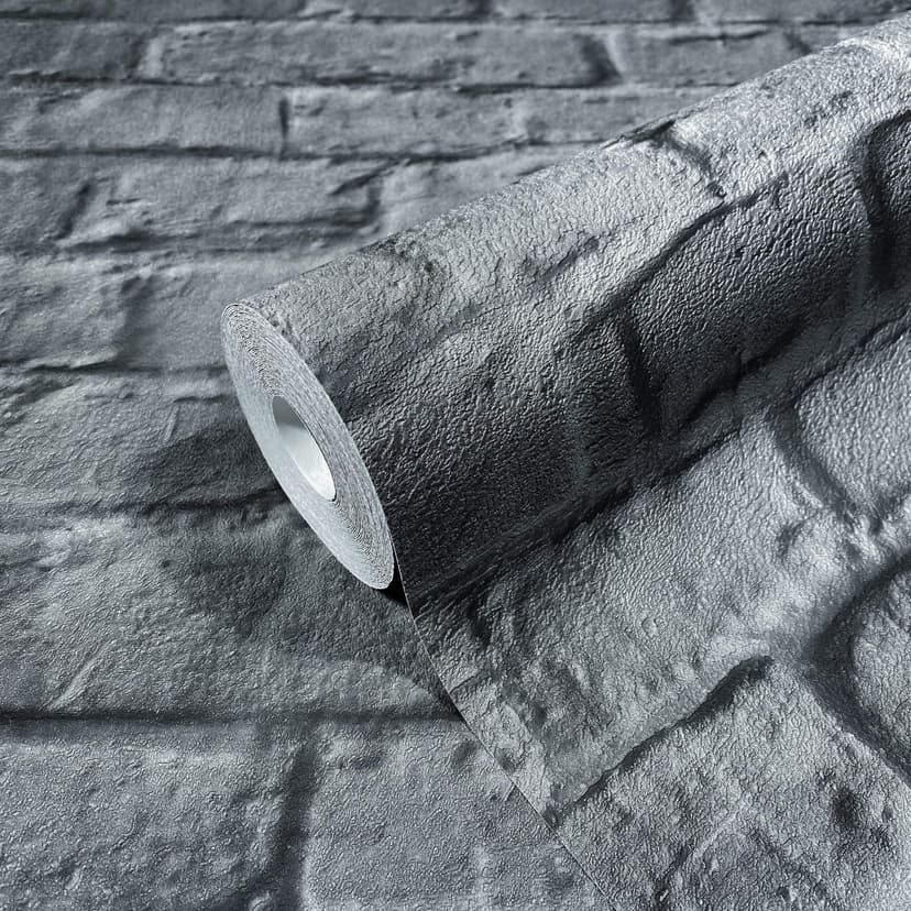 Carta da parati in tessuto non tessuto con effetto pietra 3D effetto pietra nera