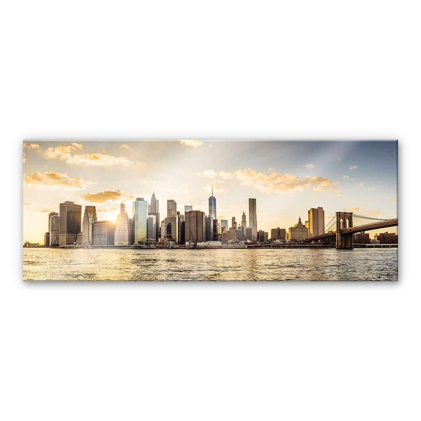 Stampa su vetro acrilico Tramonto a Manhattan