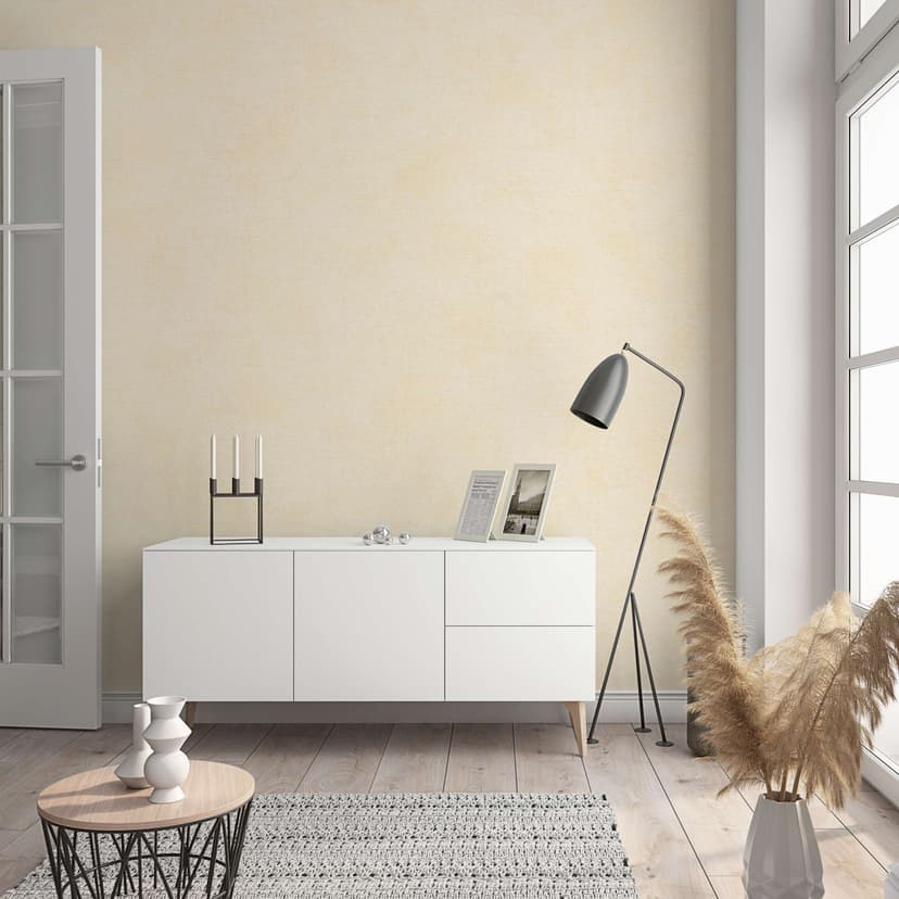 Carta da parati normale, rivestimento murale in tessuto non tessuto Sfumature beige