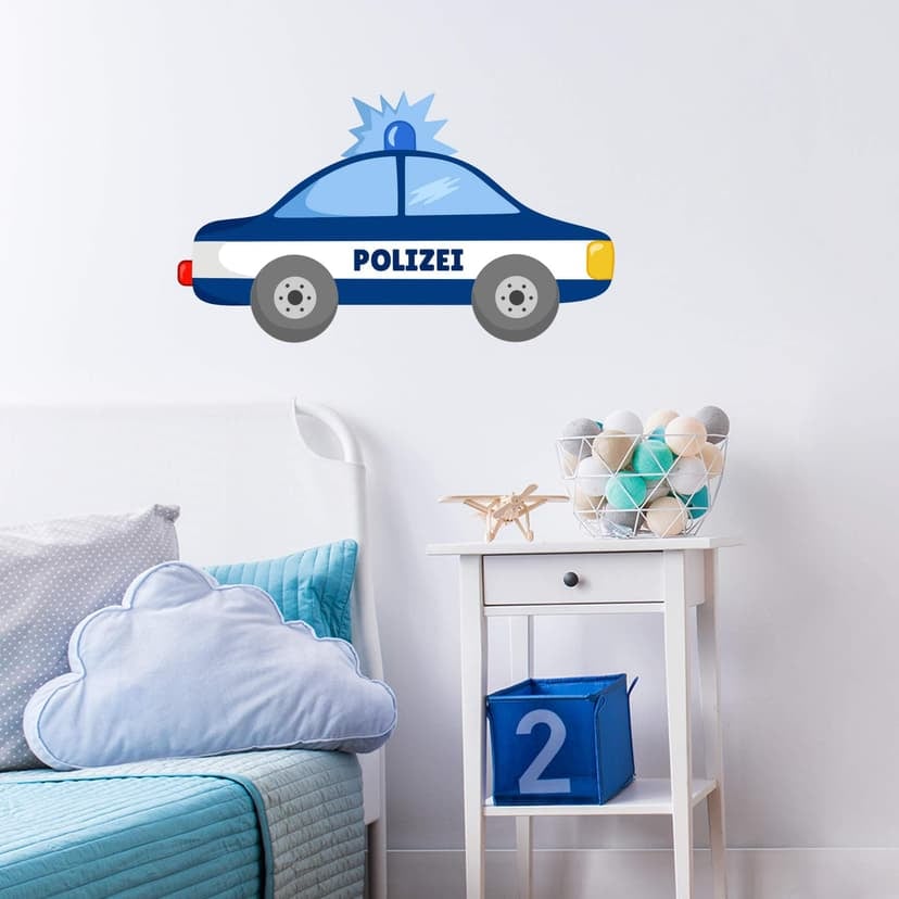 Adesivo murale - auto della polizia 02