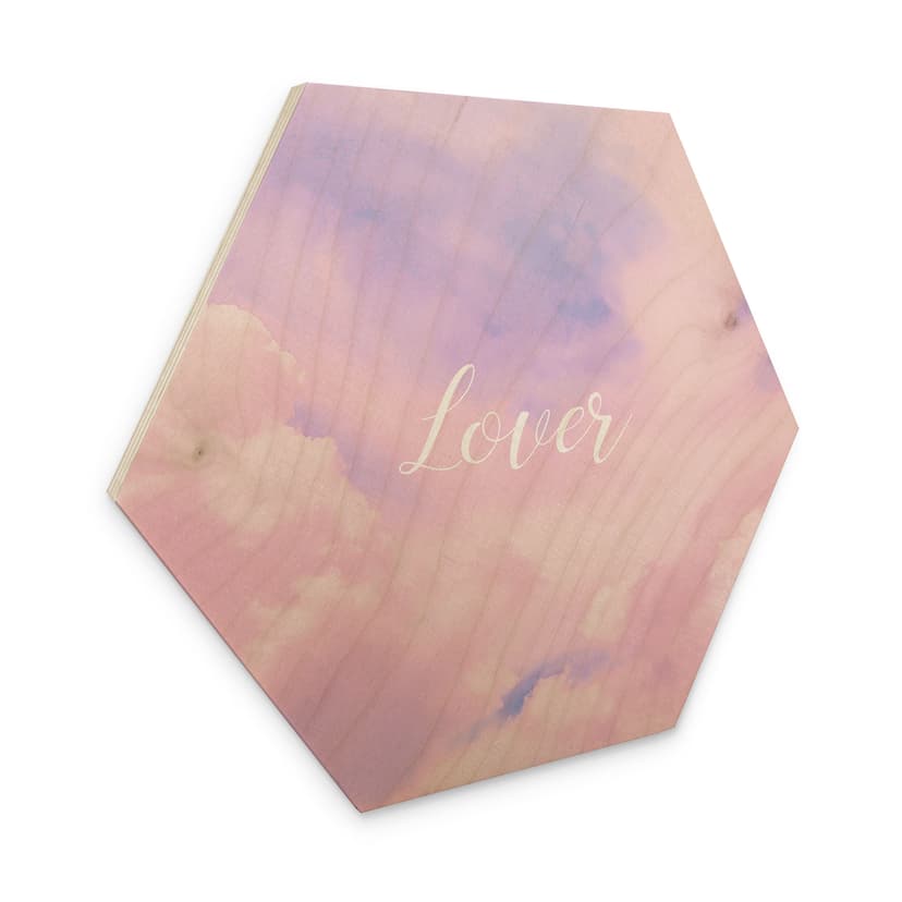 Esagono in legno Lover - ispirato a Taylor Swift