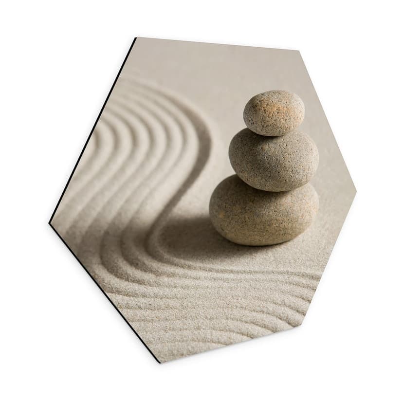 Stampe esagonali per pareti Stone in Sand 2 - Alu-Dibond