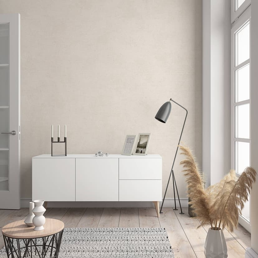 Carta da parati a tinta unita, rivestimento murale in tessuto non tessuto Sfumature beige