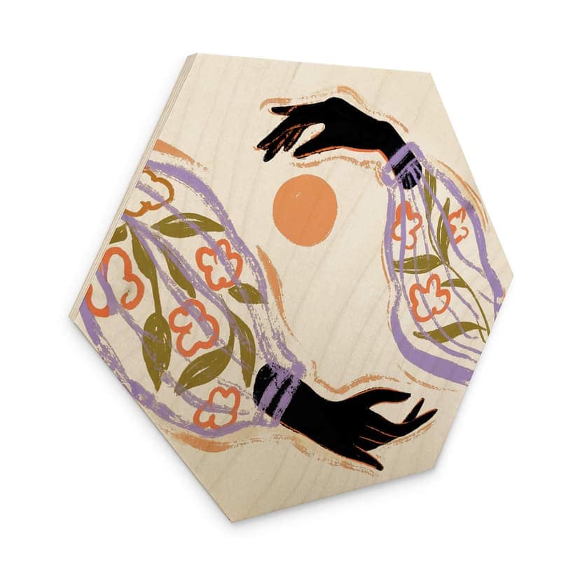 Esagono in legno Arty Guava - Hugging the Sun