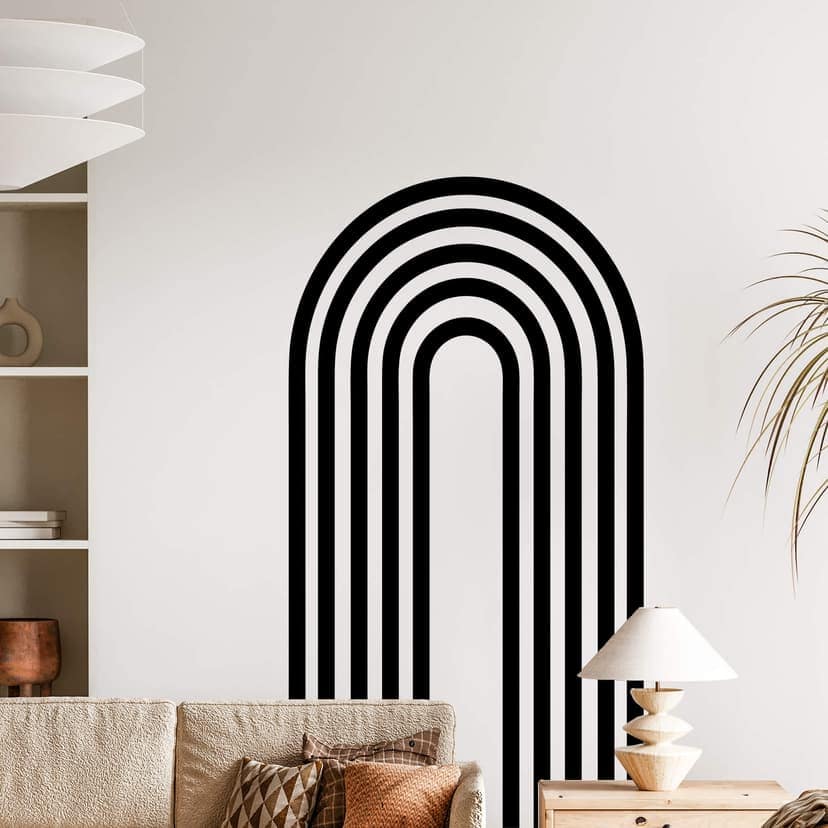 Adesivo murale Linee di fiocco boho unicolore