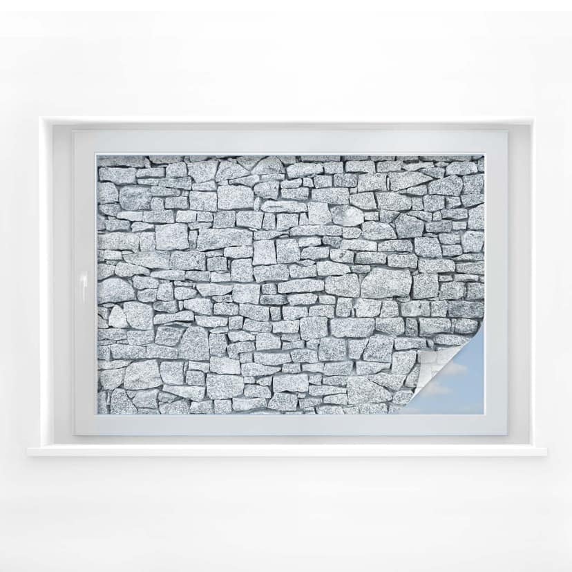 Pellicola adesiva per vetri - muro di granito
