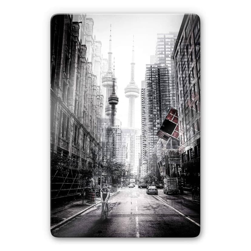 Glasbild Chiriaco - Straßen in Toronto