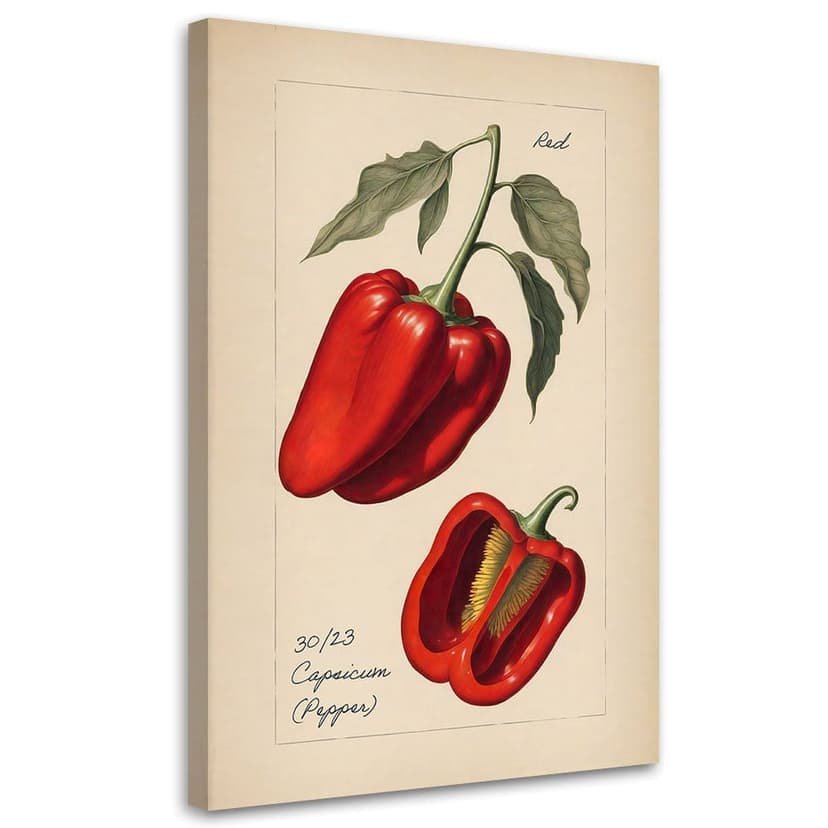 Stampa su tela, raccolto di verdure Paprika