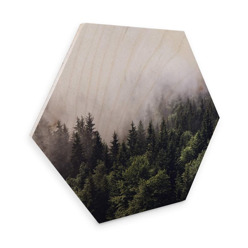 Esagoni in legno - Nebbia